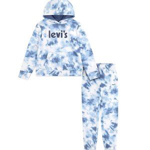 LEVI's Girls 2-piece Hoodie Fleece Jogger Set - Super Comfy - New with Tags